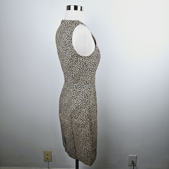 J. Crew Animal Print Sleeveless Sheath Dress, size 0 - Picture 8 of 14